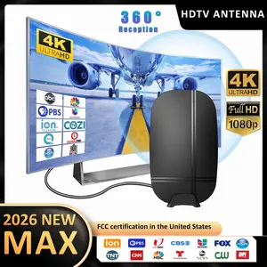 Digital TV Antenna Max, 300 Mile Signal Reception, Detachable Base, Multiple Combinations, Indoor/outdoor, Fashionable Design, Eu/us Regions
