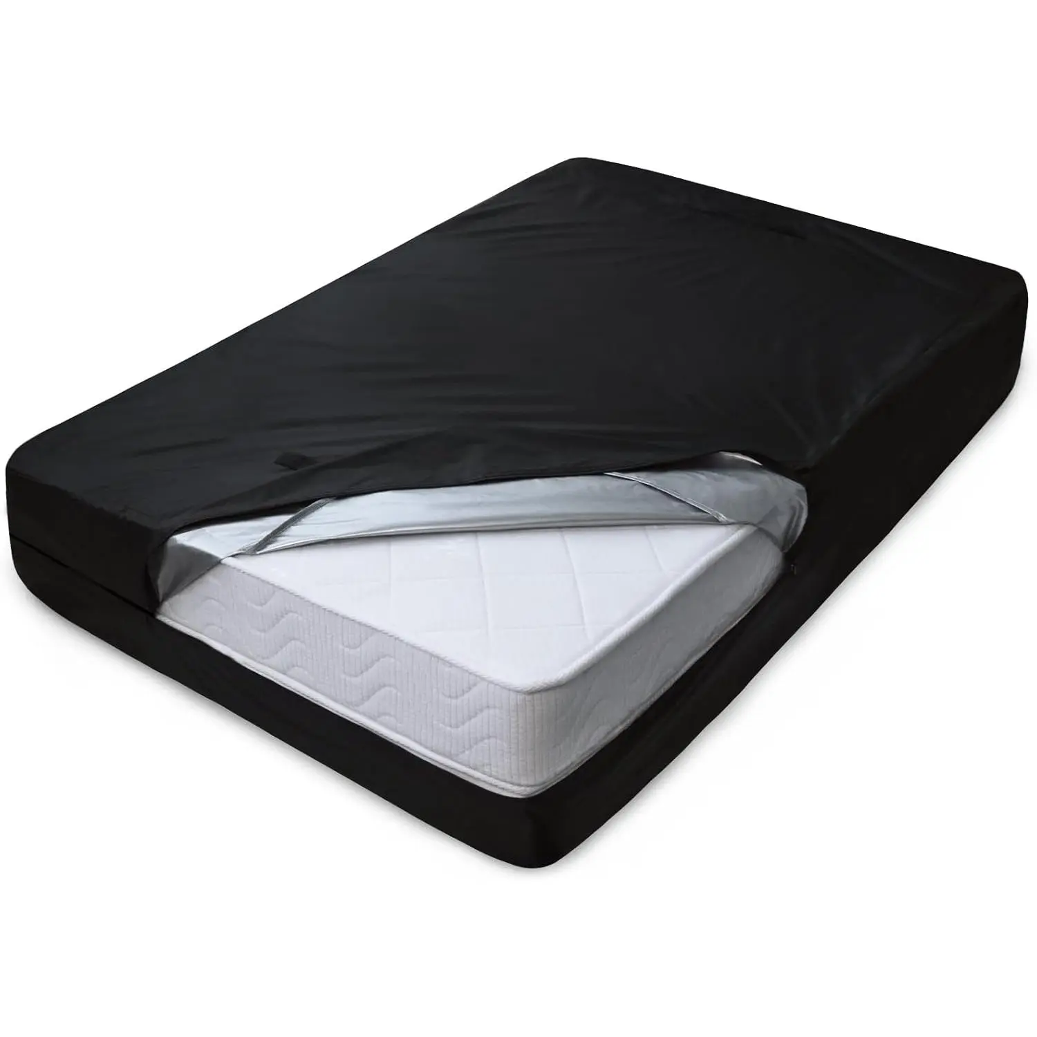 Mattress Bags for Moving and Storage, Heavy Duty  Mattress Bag with 4  Handles,  Mattress Cover/Protector for Moving  Size,  Thick Tarp, Black