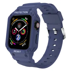 Worryfree Gadgets Protective Smart Watch Accessories - Uni-Body TPU Band, Bumper Cover, Plastic-Steel Mount for Durable Wearable Device Protection