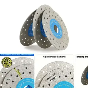 Diamond Grinding Wheels Set for Tile Ceramic Marble, Heavy-Duty Angle Grinder Pads, 45 Degree Beveling Edging Planishing