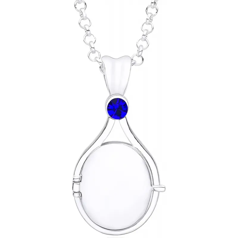 Big Mermaid Necklace Water Locket Fashion White Natural Zircon Copper Pendant Mermaid Locket Jewelry