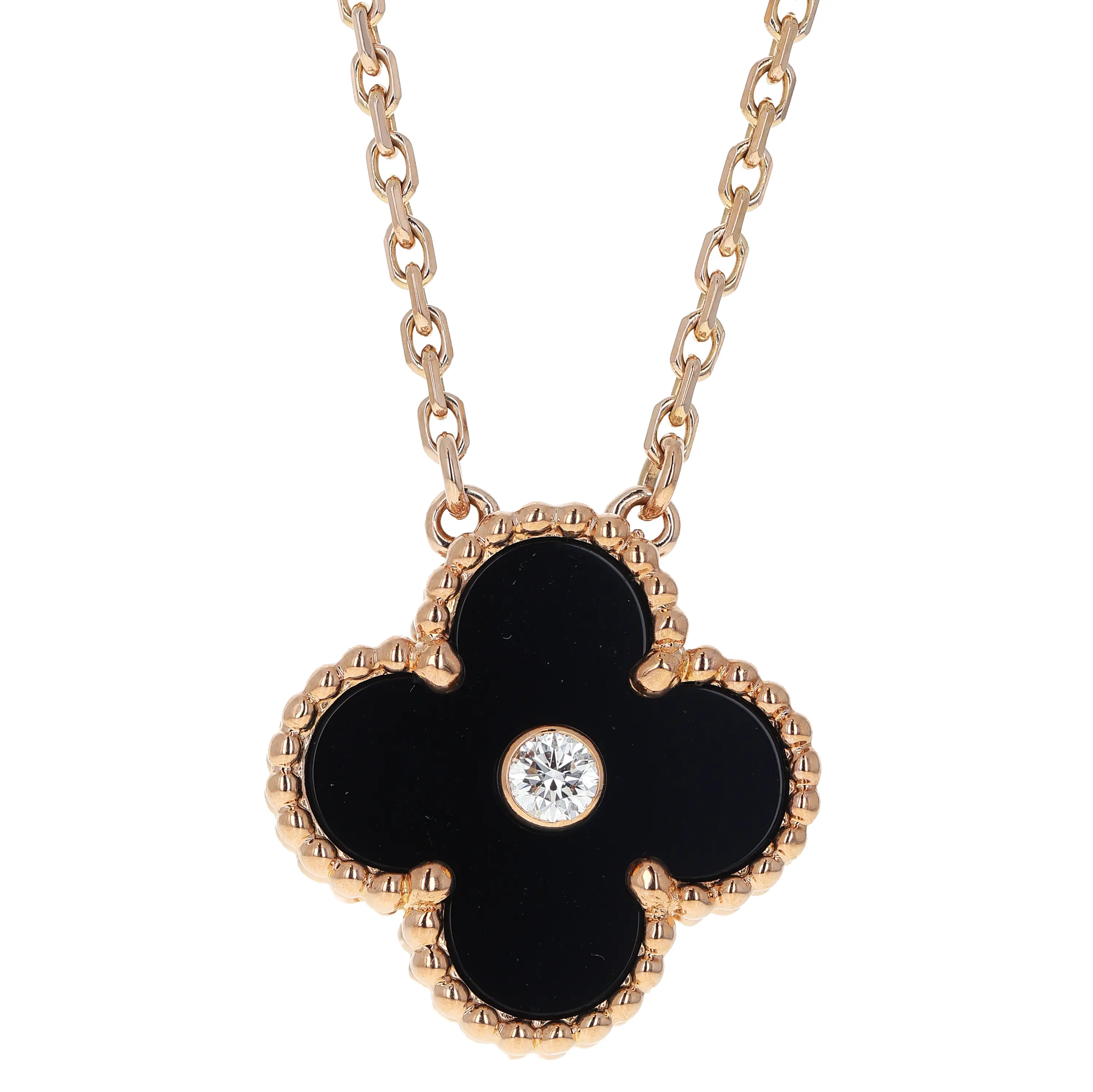 Pre-owned Van Cleef & Arpels Holiday Vintage Alhambra 2016 Pendant Necklace
