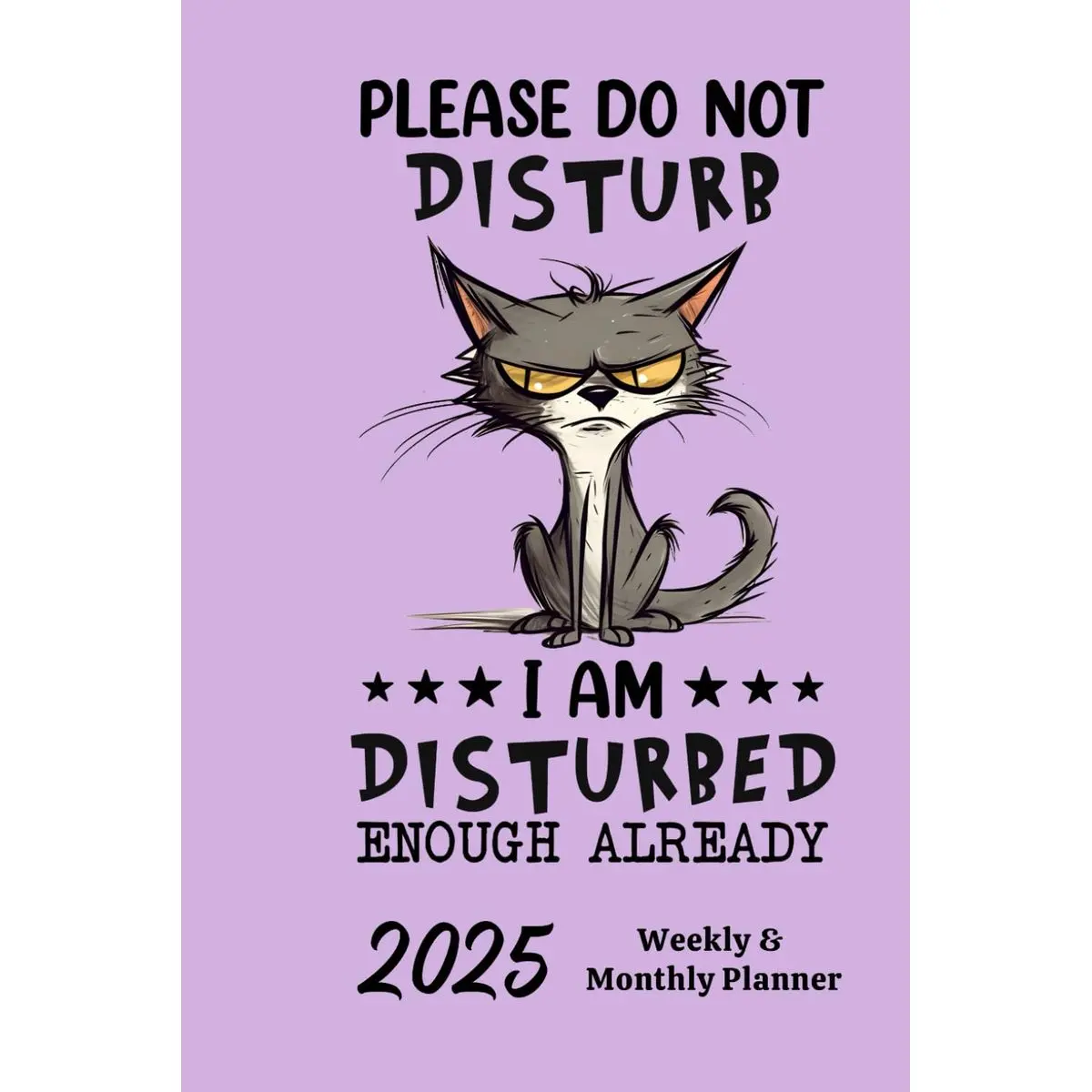 2025 Weekly & Monthly Planner Please Do Not Disturb *** I'm Disturbed Enough Already: Funny Cat Cover Organizer Diary with Goal Setting and Gratitude Sections, Checklists, Trackers & more Paperback – October 19, 2024