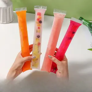 Food Grade Disposable Popsicle Bags, DIY Homemade Crushed Ice Mold, Self-Sealing Leak-Proof Design, Household Ice Cream Popsicle Packaging Bags