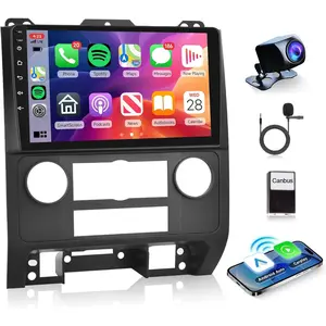 Rimoody 2G+32G Car Radio for Ford Escape 2007-2012/Mazda Tribute 2007-2012,  Android 13 Car Stereo Carplay Android auto 9 Inch Touch Screen GPS Navigation WiFi HiFi Bluetooth FM + Backup Camera
