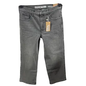 New Eddie Bauer Womens Washed Black Authentic Voyager High Rise Crop Jeans