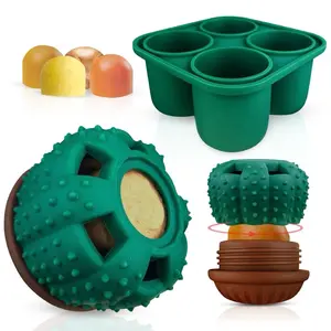 PLAY PLUS Fun Cactus Designed Interactive Frozen Dog Treat Toy To Keep Dogs Busy, 2 in 1 Treat Dispensing, Reduces Anxiety, Cures Boredom