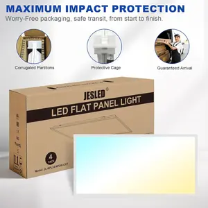 GE 4Pack 2x4 led Flat Panel Light, 10800LM, Drop Ceiling Lights Fixture for Office Shop Garage Basement Laundry, 30W/40W/50W/60W/72W Selectable, 5CCT Switchable, 0-10V Dimmable, DLC ETL Listed low furne ture tiktokshopblackfriday daybetter