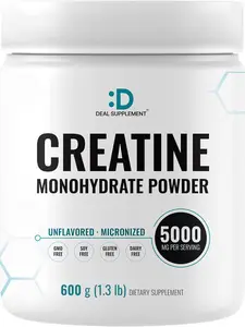 Creatine Monohydrate Powder – Micronized, Fast-Absorbing Formula – 5g Per Serving, Unflavored – Supports Strength, Power & High-Intensity Training – Vegan, Keto, Non-GMO – 120 Servings