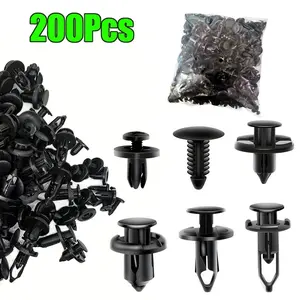 200 Piece Car Mount Clips Set, Universal Auto Fasteners, Durable Bumper Clips, Complete Car Clip Kit with Removal Tool, Ideal for Car Repair