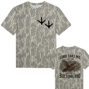 Lord Bury Me in Bottomland Camo Shirt – Mossy Oak Wash Tee, 3D Camo Style Hunting, Style T Shirt 3D Camo, 3D Hunting Short Sleeve Top Gift for Men/Women