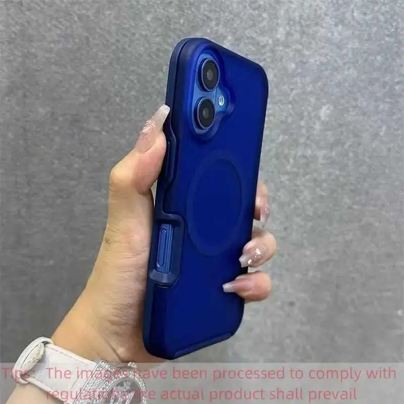 Hard Durable Matte Semi-Transparent Protective Phone Case for iPhone 16 15 14 13 12 Pro Max Plus, Magnetic Wireless Charging, Shockproof Pro HNX85PLXC