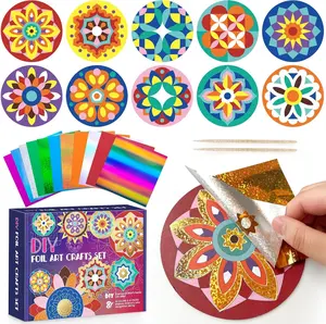 Mandala Foil Art for Kids DIY Craft Kit for Girls Age 7+ Fun Creative Art Activity Toys