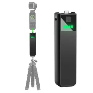 Fast Charging Battery Handle Compatible with DJI Osmo Pocket 3, 5000mAh Battery Grip with 1/4" Thread Camera Clip vlogging camera battery