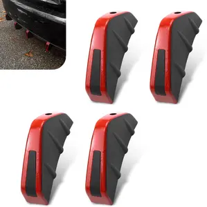 PCS Universal Car Bumper Lip Spoiler Kit, Exterior Auto Mods Accessories with AntiScratch Design, Suitable for Most Vehicles (Red)