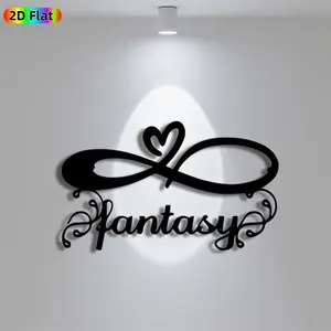 1pc Romantic Heart & Infinity Metal Wall Art, Romantic Heart & Infinity Statue Mural, Iron Craft, Perfect for Bedroom, Boudoir, Love Alcove Decor, Silhouette Wall Decor, Artistic Metalwork, Valentine's Decor, Ideal Gift for Love Enthusiasts