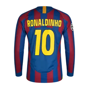 Ronaldinho 2005 2006 Home retro No.10 long-sleeved football jersey