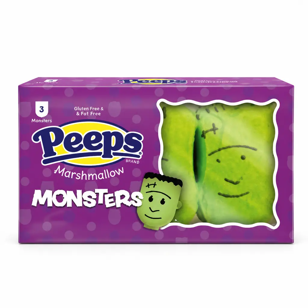 Peeps Marshmallow Monsters Halloween Marshmallow Treats, Single Retail Box
