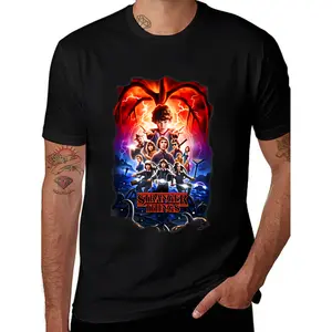 Stranger Things Group Shot Poster Fade T-Shirt