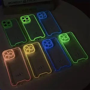 Glow in The Dark Phone Case, 1 Set Fluorescent Anti-drop Soft Clear Protective Case, Casing, Protector, Cellphone Smartphone Accessories Compatible with iPhone 16 15 14 13 12 11 8 7 X XS XR Plus Pro Max SE Series, Cover