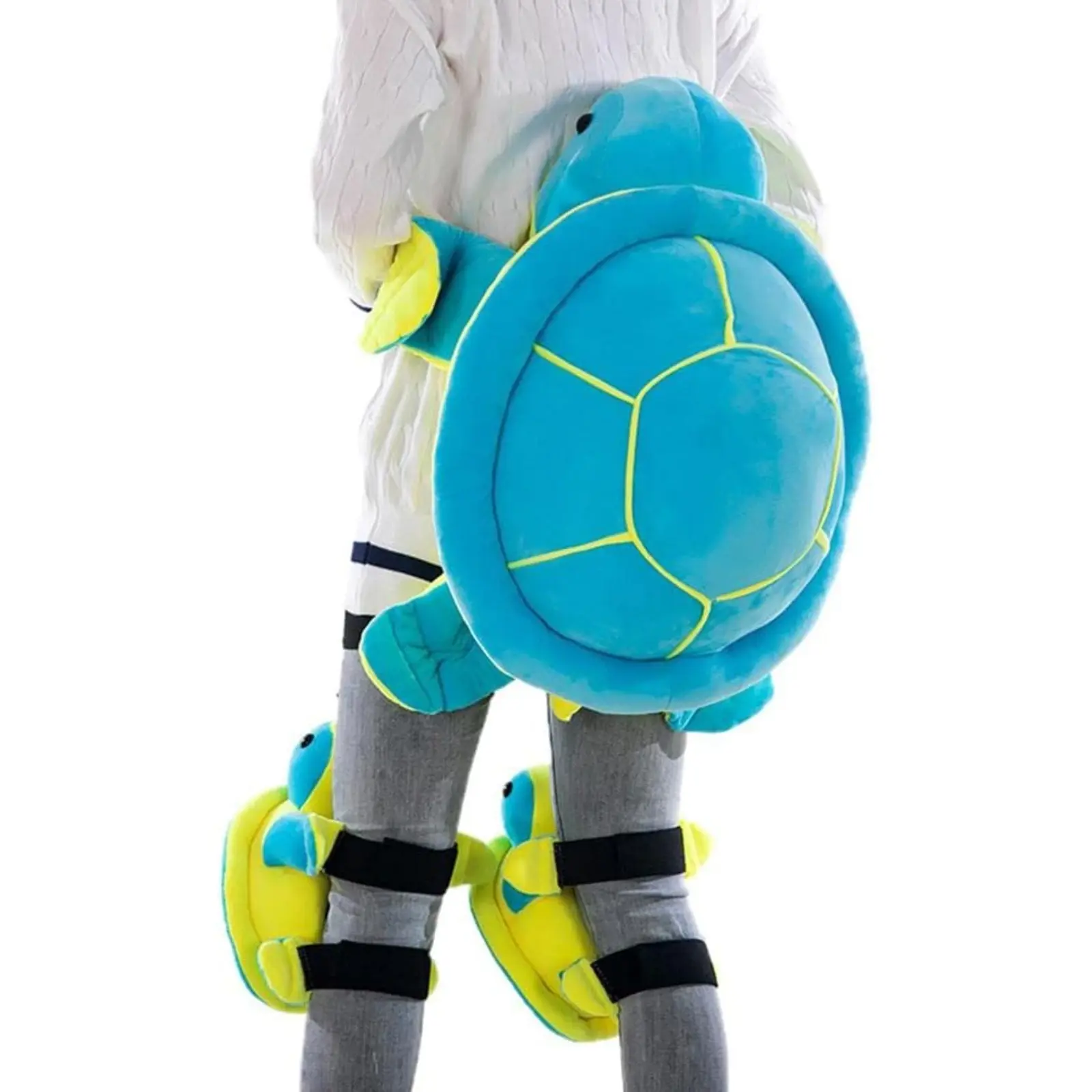 Cute Turtle Protective Gear Set for Skiing, Snowboarding, Skating, Thick Padded Hip Butt Pad and Knee Pads, Adjustable Plush Anti-Fall Protection for Kids and Adults, Large approx. 110-220 lbs