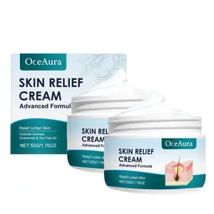 OceAura Folliculitis Treatment Cream Effective Treatment for Folliculitis Scalp, Face, and Body  Natural Herbal Formula with Honeysuckle, Dandelion, Sophora & Phellodendron for Scalp, Face & Body Care, Soothing & Repairing 50g, Seborrheic Dermatitis Cream