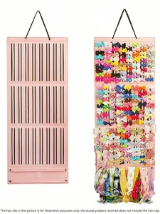 1PC Hair Clip Organizer for Girls, Hairband Organizer, Large Pink Hair Clip Holder, Durable Stand, Hair Clip Display Rack, Easily Stores Hair Accessories, Hair Accessory Organizer, Suitable for Daily Use and as a Gift