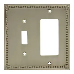 Cosmas 44072-SN Satin Nickel Single Toggle / GFCI Decora Combo
