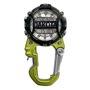 Dakota Digital Cage Clip Bottle Opener, Clip Watch, Travel Alarm Watch with Watch Dial Protection, Alarm, Stopwatch, Outdoor Gifts for Men and Women, Use for Travel, Fishing Hunting, and More, Tactical Watch with Bottle Opener, Clip On Watch