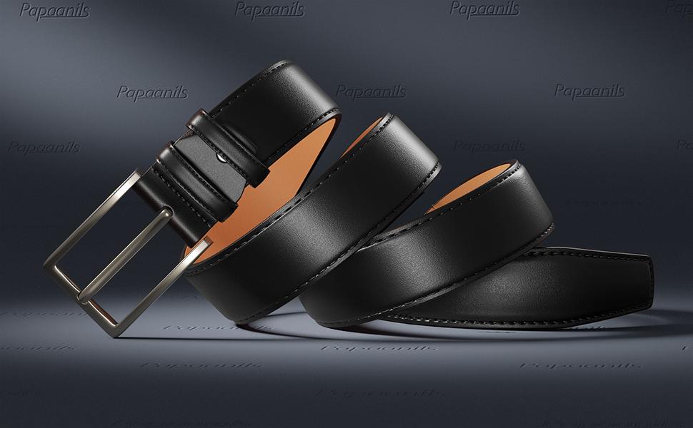 Mens ress Belt,Mens Leather Belts for Jeans, Belt 1.38" Width