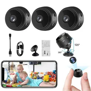 3PCS Hidden A9 Mini Wireless Camera 1080P HD, 32G Wifi Mobile Surveillance Camera - A9 Mini, for Smart Home and Baby Care