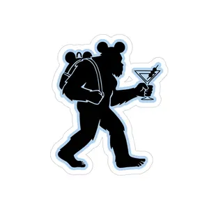 DW Lover, DL Lover Bigfoot Lover Gift, Funny Die-Cut Decal for Adult Theme Park Enthusiasts, Margarita Drinker, 1pc