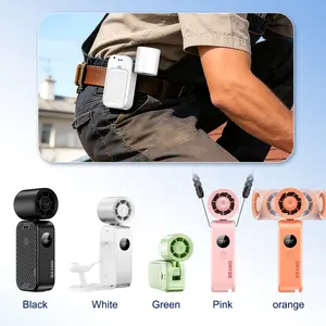 Portable Clip-on Handheld Fan with Phone Holder: 20,000 RPM Turbo Cooling, 350° Rotation, Ultra-Lightweight Personal Fan for Baby Stroller, Travel, Desk & Home - SummerVibes outdoorfun outdoorfun