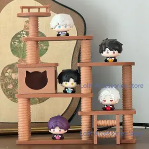 Anime Game Love and Deepspace Sylus Rafayel Zayne Caleb Xavier Cosplay Q Version Sitting Posture Figures Pvc Sculpture Exhibit