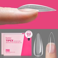 512 Pcs Half Matte Stiletto Medium（NO GLUE&Lamp）