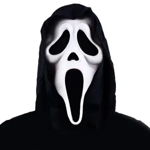 Halloween Screaming Horror Skull Funny Ghost Face Mask Scary Party Play Spirit Props Latex Full Head Cover