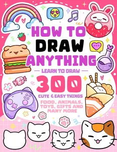 How To Draw Anything: Learn To Draw 300 Cute & Easy Things Like Food, Animals, Toys, Gifts and More - For Kids (How To Draw Series), Paperback