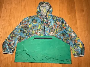 Fielder Bonobos  Animated Multicolor Graphic Windbreaker Jacket XXL