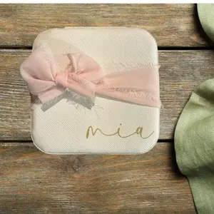 Personalized jewelry case box, custom travel jewelry box with name, Gift for her, Jewelry Organizer,