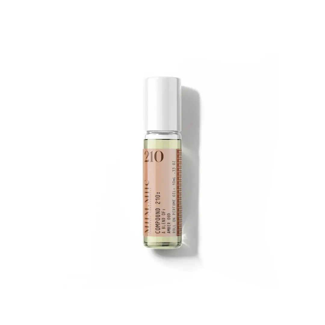 Unisex No 210 Amber Oud Roll-On Perfume Oil, Single Bottle