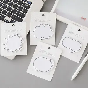 4 pcslot Creative Japanese Style Dialog Box Self-Adhesive N Times Memo Pad Sticky Notes Bookmark School Office Supply