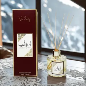 Home fragrance reed diffuser, home perfume, essential oil diffuser, aromatherapy scent diffuser. Perfect for bedrooms, living rooms, bathrooms, kitchens, studies, shops, etc.  Delightful fragrance, uplifting mood. 100ml, AMEERAT AL ARAB by Via Pinky