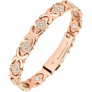 Women's Pure Copper Magnetic Bracelet - 3500Gauss, Fashionable Bracelet, Trendy Bangles for Daily Wear, Yes