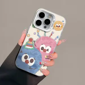 1pc Fuzzy Monster Phone Case Set Cute & Colorful for iPhone 17/16/15/14/13/12/11/Pro/Pro Max