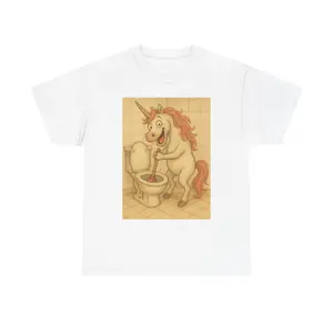 Funny Unicorn Tee, Humorous T-Shirt, Gift for Unicorn Lovers, Novelty Cotton Tee, Quirky Unicorn Art Shirt