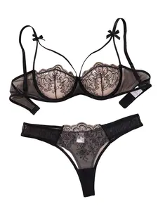 Elegant Lace Bralette Set, Adjustable Strap Design, Breathable Fabric, Perfect for Everyday Wear & Special Occasions