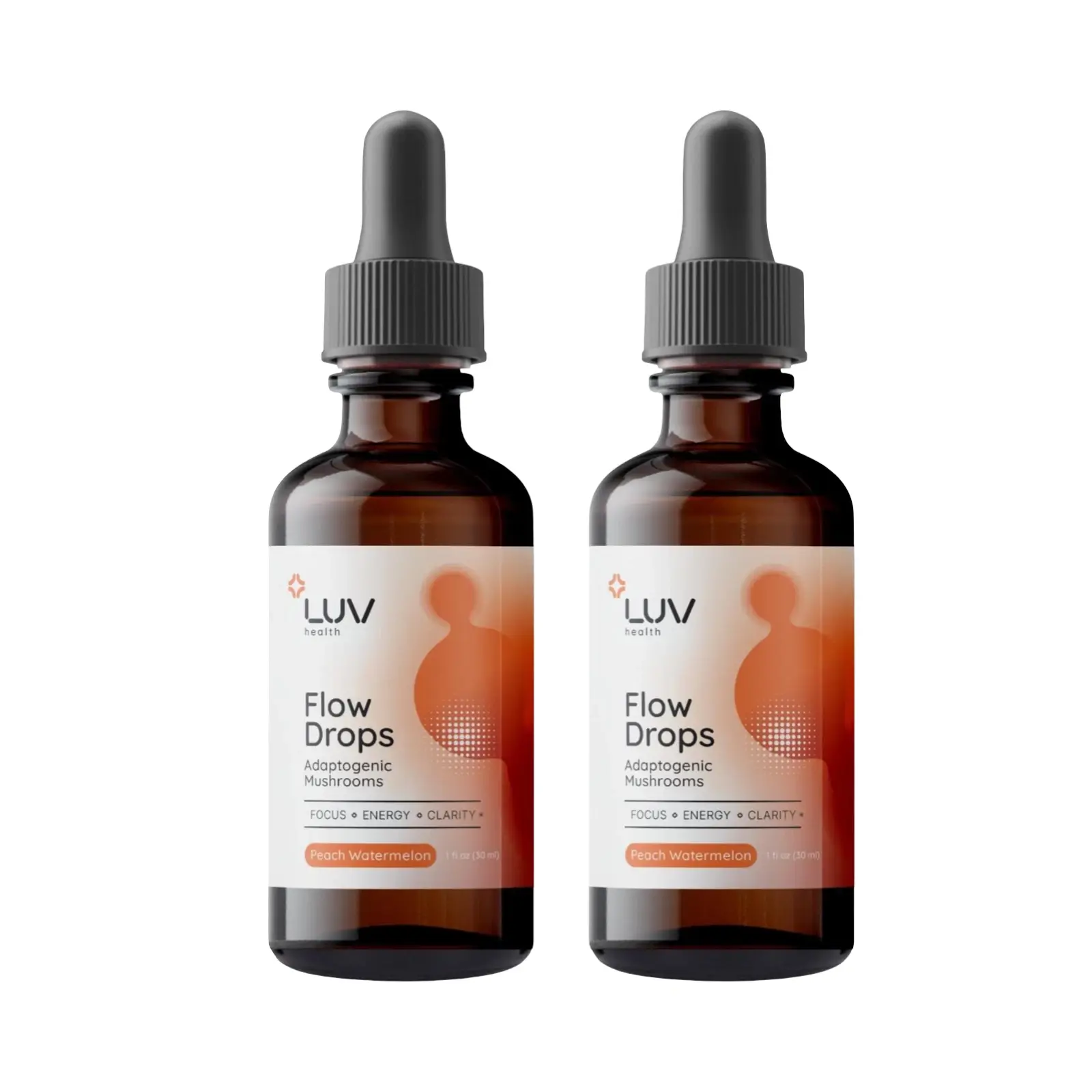 (2-Pack) LUV Health Flow Drops - Health LUV Flow Adaptogen Mushroom Blend Drops