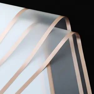 20pcs Mother's Day & Valentine's Day Border Transparent Floral Wrapping Paper - Waterproof OPP Cellophane, Tissue Paper for Bouquets, DIY Crafts, Flower Bouquet Supplies - Ideal Gift for Flower