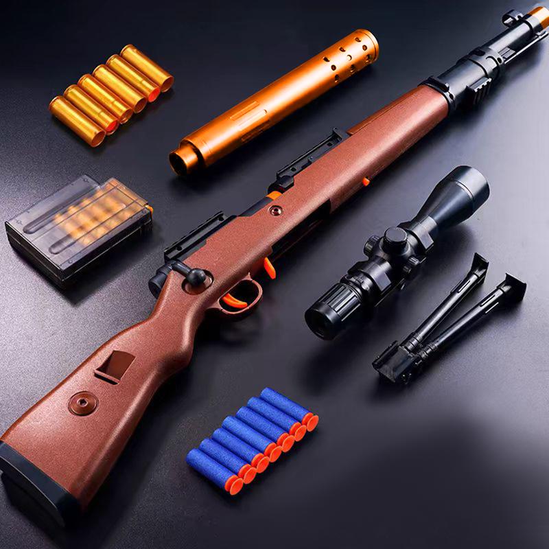 Toy G98 Rifle Toy Gun,98K Sniper Gun Model Toy Gun, Soft Bullet Jumping Shell Design ...