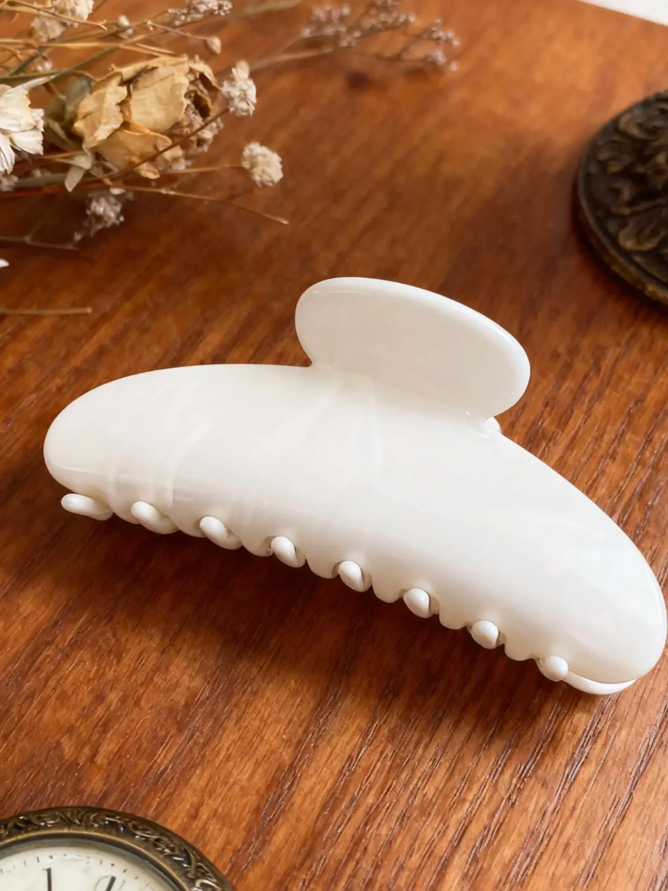 Elegant Acrylic Hair Flat Claw Clips, Medium Marble Design, Non-Slip Barrettes for All Hair Types, Perfect for Parties & Daily Wear, Anti slip clips, Hair Claws